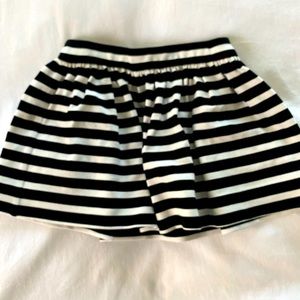 Brand New w/tags Kate Spade Girls' Coreen Black and White Stripe Skirt, Size 4